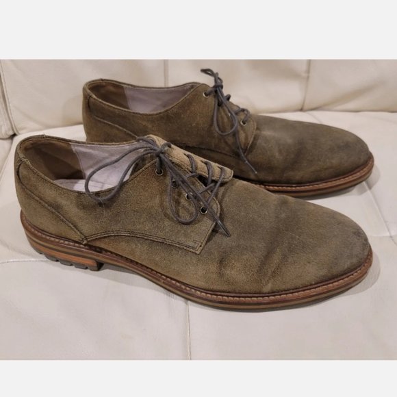 Banana Republic Suede Leather Men\'s Casual Work Shoes Ortholite Brown 10 M